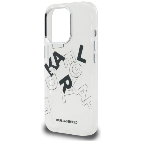 Etui Karl Lagerfeld IML Sketched Graphic do Apple iPhone 16 Pro przezroczysty