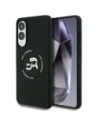 Etui Karl Lagerfeld Silicone Double Heads And Circle MagSafe do Samsung Galaxy S25 Edge czarny