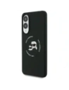 Etui Karl Lagerfeld Silicone Double Heads And Circle MagSafe do Samsung Galaxy S25 Edge czarny