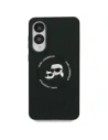 Etui Karl Lagerfeld Silicone Double Heads And Circle MagSafe do Samsung Galaxy S25 Edge czarny