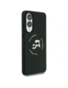 Etui Karl Lagerfeld Silicone Double Heads And Circle MagSafe do Samsung Galaxy S25 Edge czarny