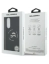 Etui Karl Lagerfeld Silicone Double Heads And Circle MagSafe do Samsung Galaxy S25 Edge czarny