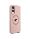 Etui Karl Lagerfeld Silicone Double Heads And Circle MagSafe do Samsung Galaxy S25 Edge różowy