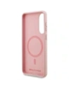 Etui Karl Lagerfeld Silicone Double Heads And Circle MagSafe do Samsung Galaxy S25 Edge różowy