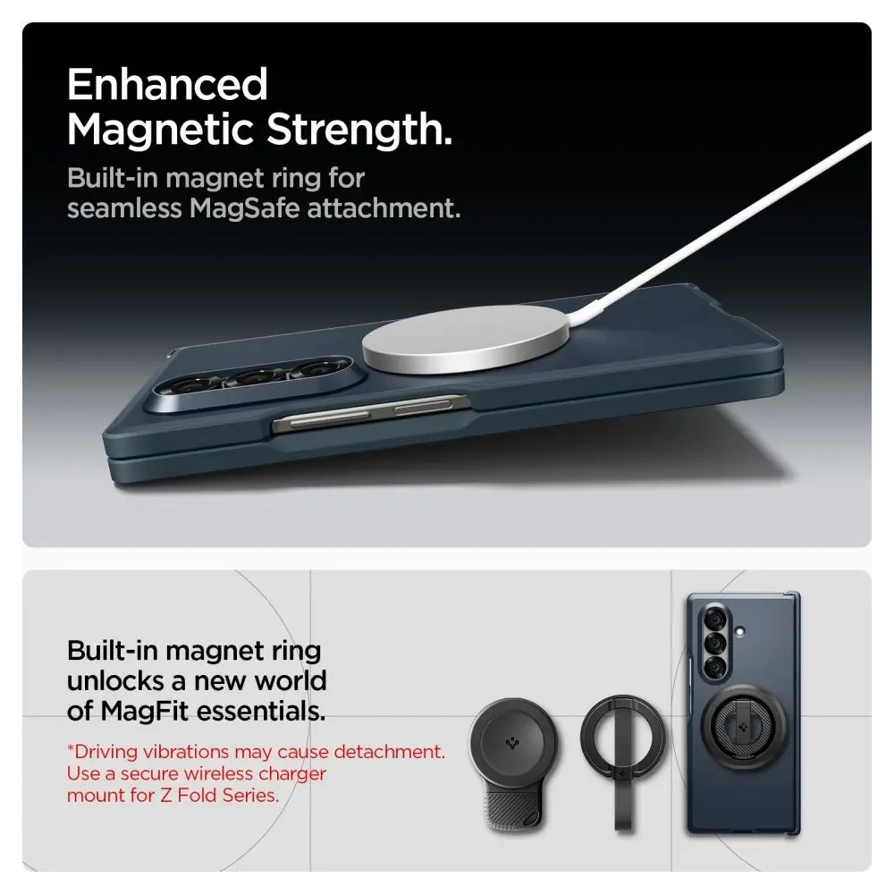 Etui Spigen Tough Armor Pro Mag MagSafe do Samsung Galaxy Z Fold 7 Metal Slate