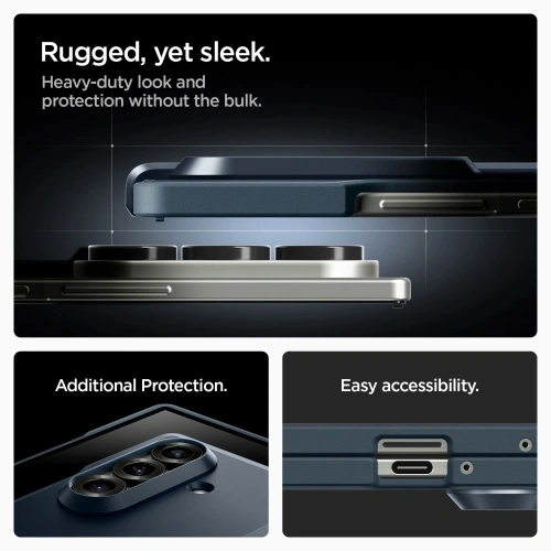 Spigen Tough Armor Pro Mag MagSafe Samsung Galaxy Z Fold 7 Metall-Schiefer