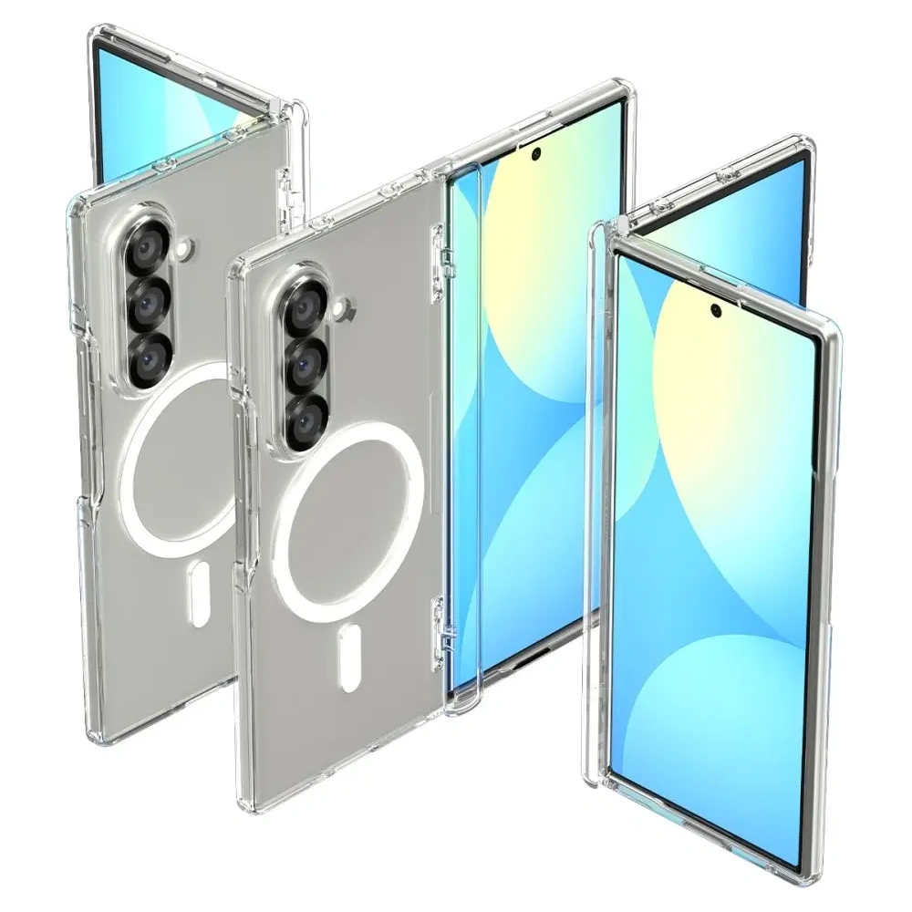 Etui Spigen Ultra Hybrid Pro Mag MagSafe do Samsung Galaxy Z Fold 7 Clear/white