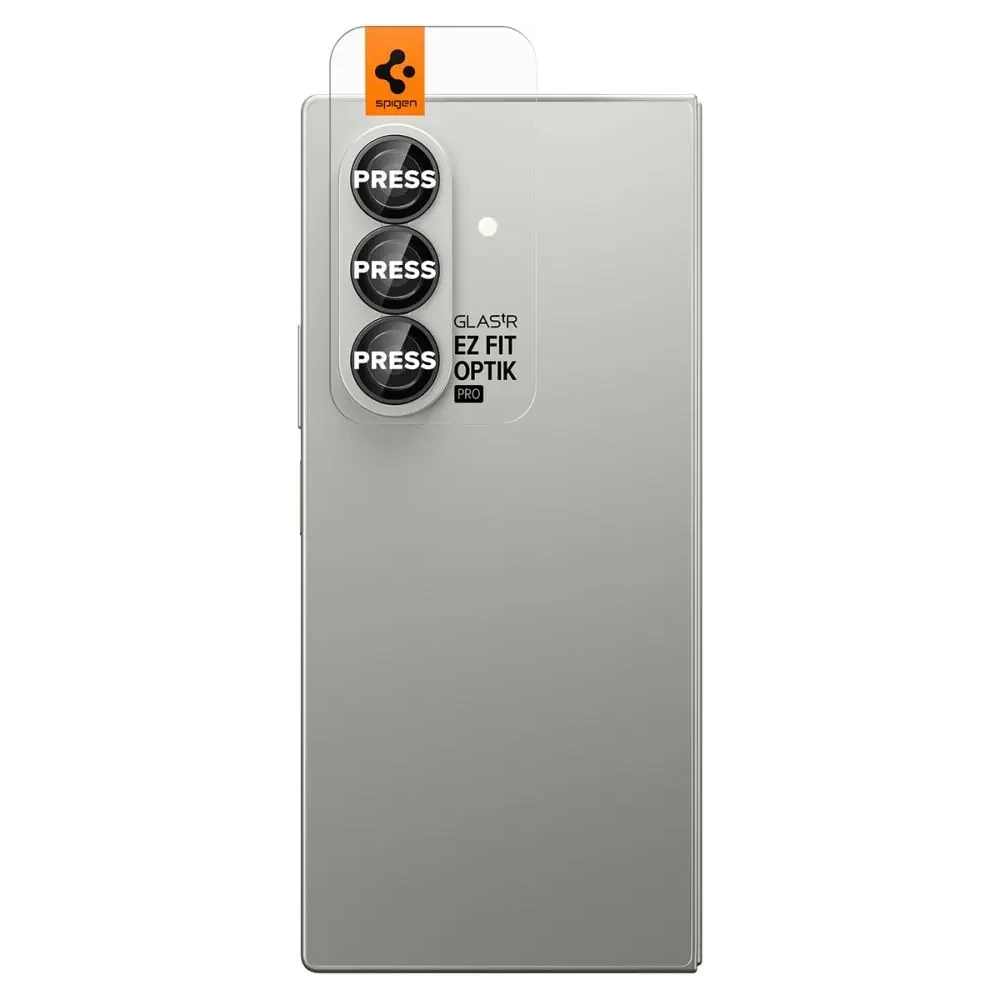 Szkło hartowane na aparat Spigen Optik Pro HD Glas.tr ez Fit Camera Protector do Samsung Galaxy Z Fold 7 Black [2 PACK]