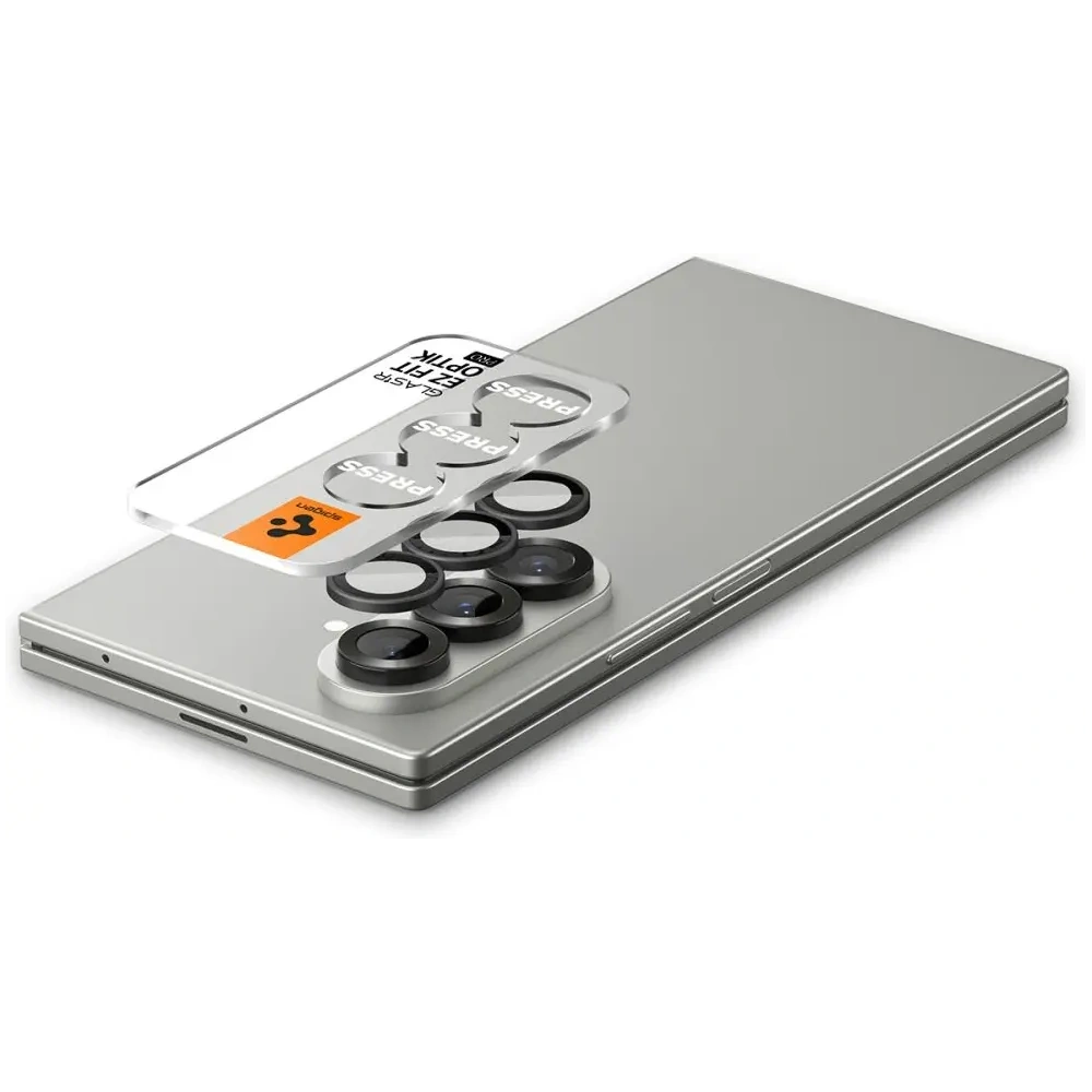 Szkło hartowane na aparat Spigen Optik Pro HD Glas.tr ez Fit Camera Protector do Samsung Galaxy Z Fold 7 Black [2 PACK]