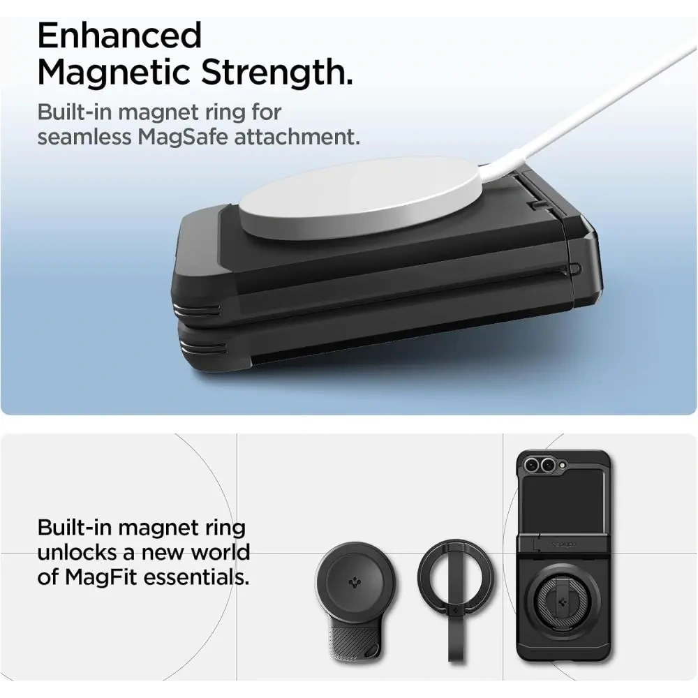 Etui Spigen Tough Armor Pro Mag MagSafe do Samsung Galaxy Z Flip 6 / 7 FE Black