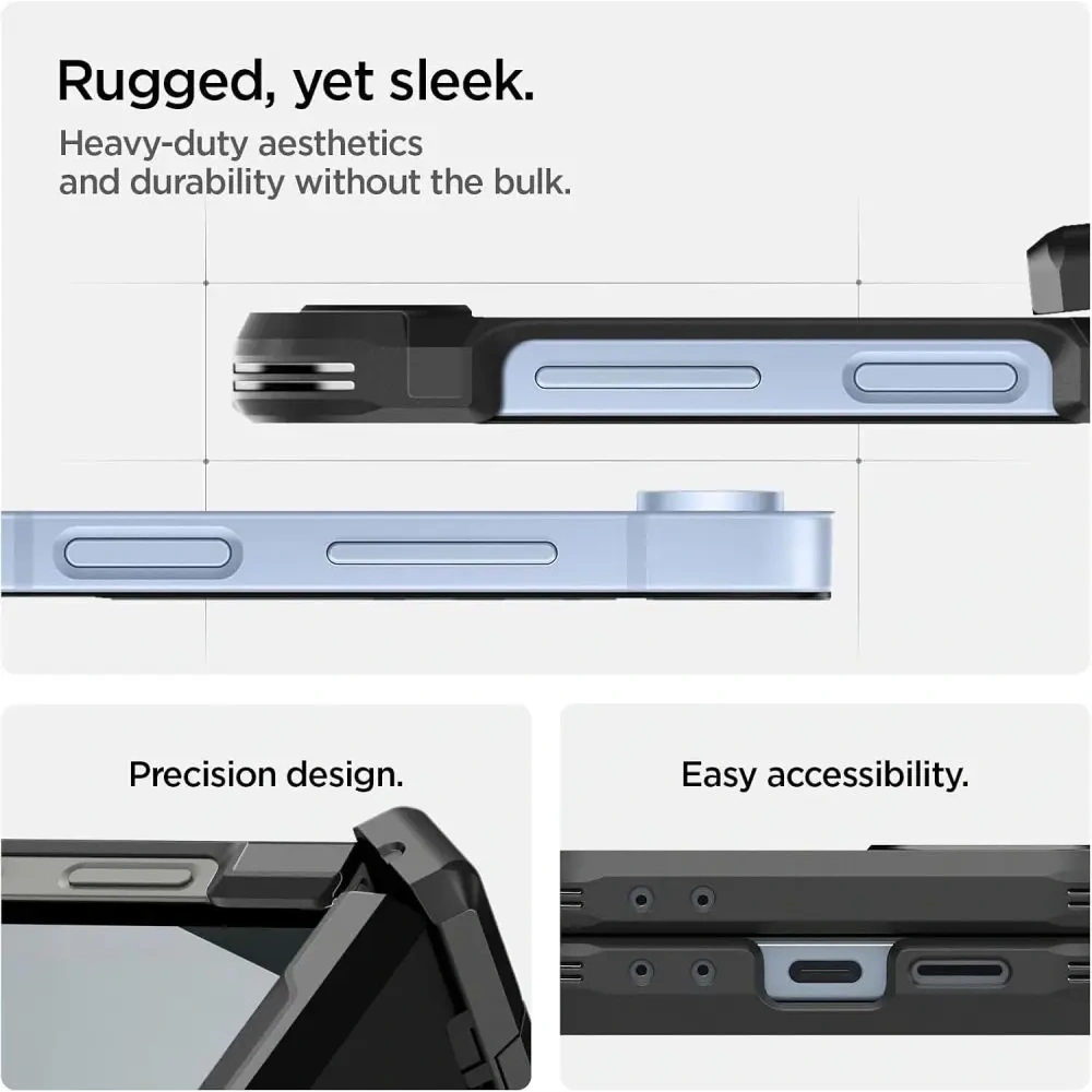Etui Spigen Tough Armor Pro Mag MagSafe do Samsung Galaxy Z Flip 6 / 7 FE Black