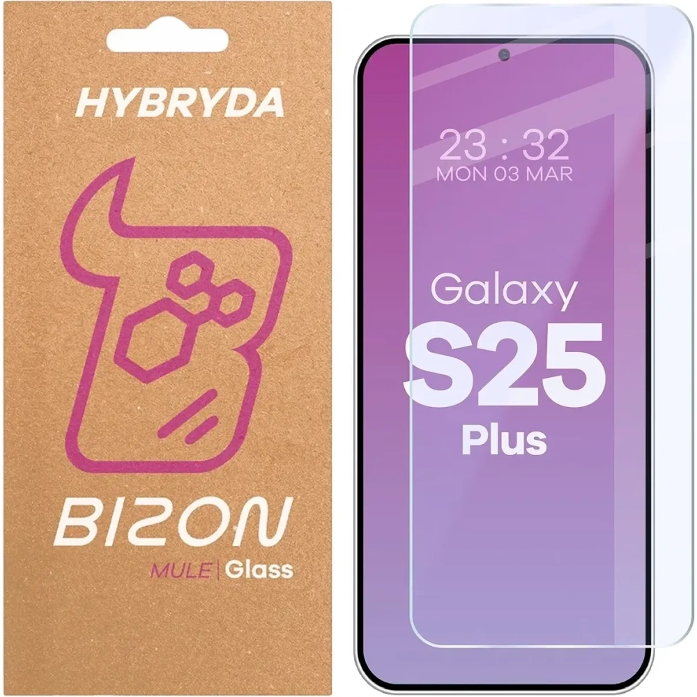 Elastyczne szkło hybrydowe Bizon Glass Mule do Samsung Galaxy S25+ Plus