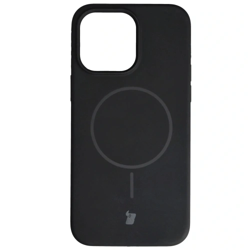Silikonowe etui z pierścieniem magnetycznym Bizon Soft Case Magnetic do Apple iPhone 14 Pro Max czarne
