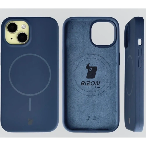 Bizon Soft Case Magnetic Apple iPhone 15 navy blue