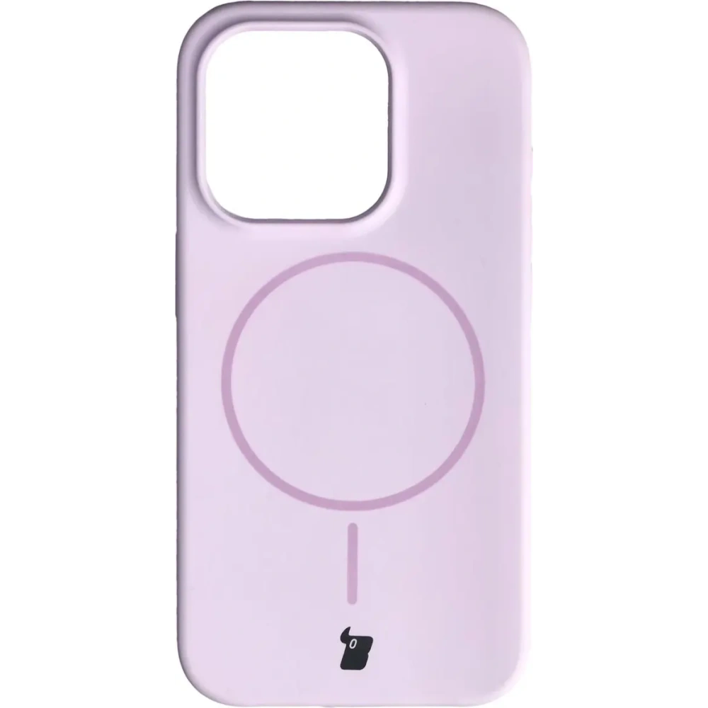 Silikonowe etui z pierścieniem magnetycznym Bizon Soft Case Magnetic do Apple iPhone 15 Pro jasnofioletowe