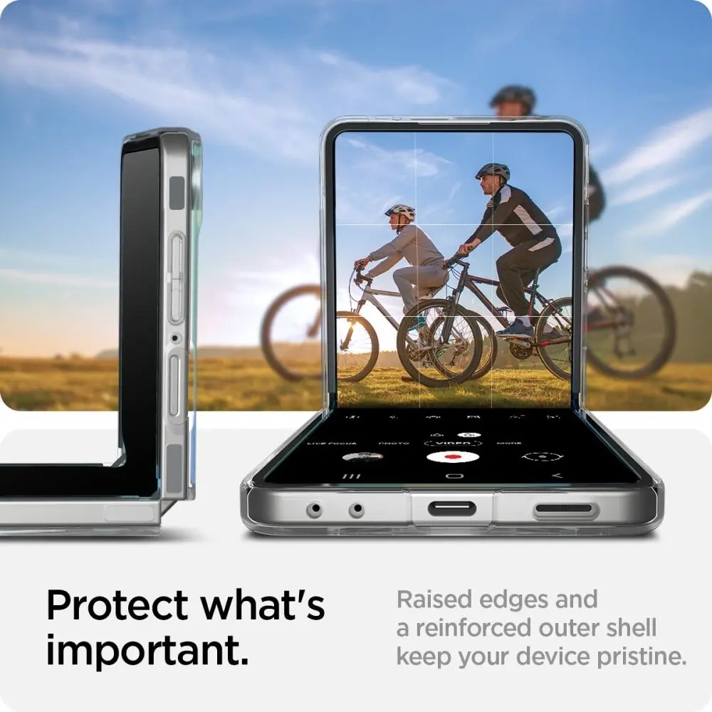 Etui Spigen Airskin Mag MagSafe do Samsung Galaxy Z Flip 7 Crystal Clear/white