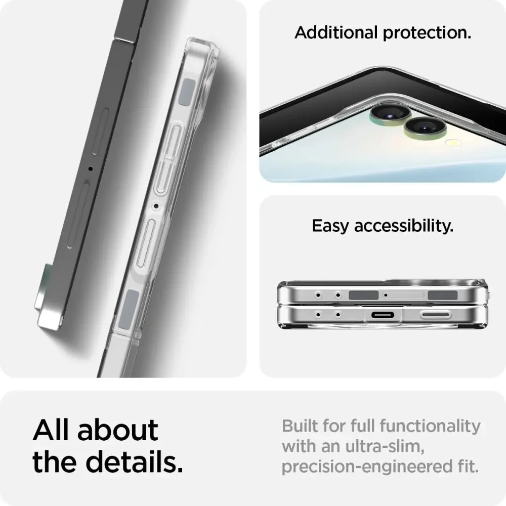 Etui Spigen Airskin Mag MagSafe do Samsung Galaxy Z Flip 7 Crystal Clear/white
