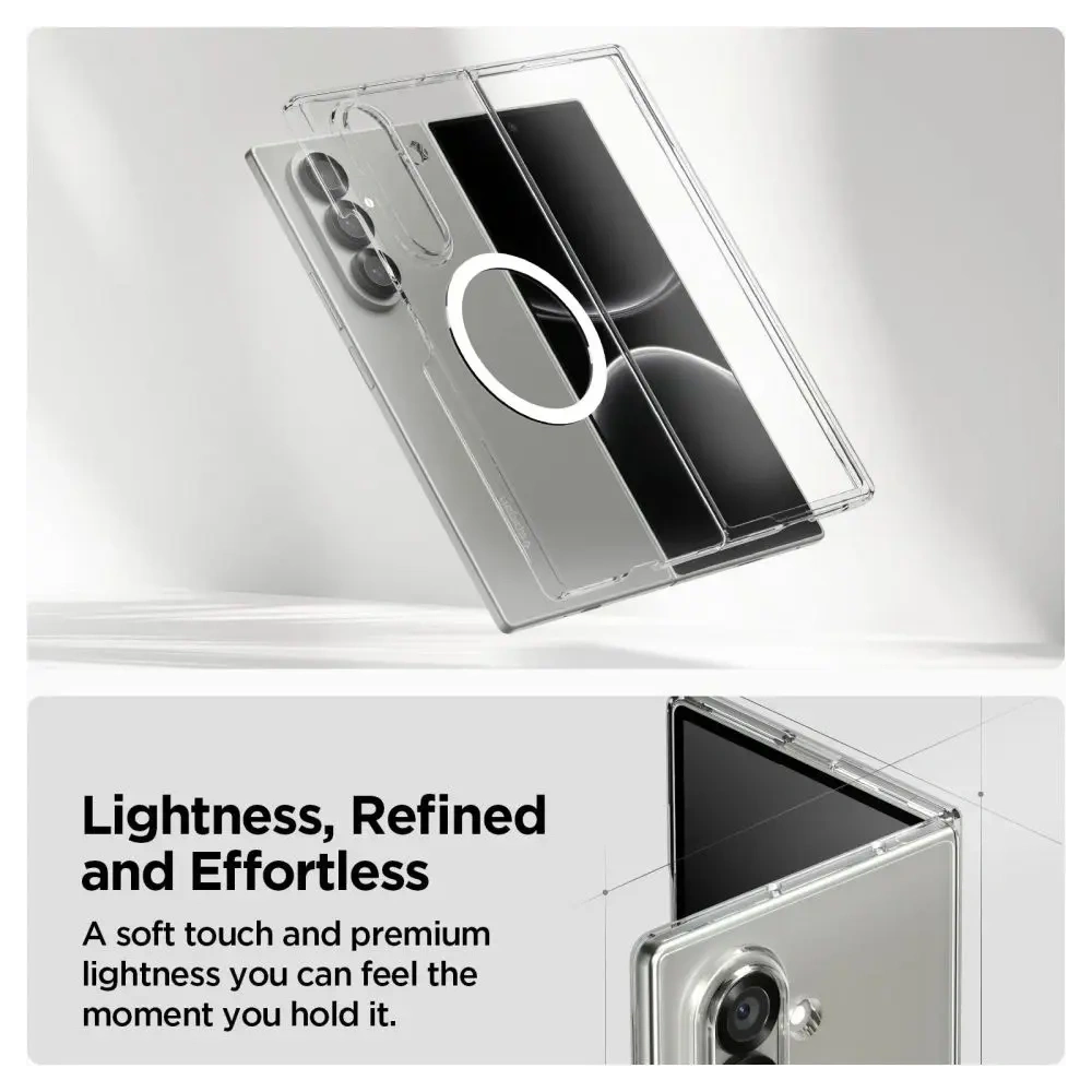 Etui Spigen Airskin Mag MagSafe do Samsung Galaxy Z Fold 7 Crystal Clear/white