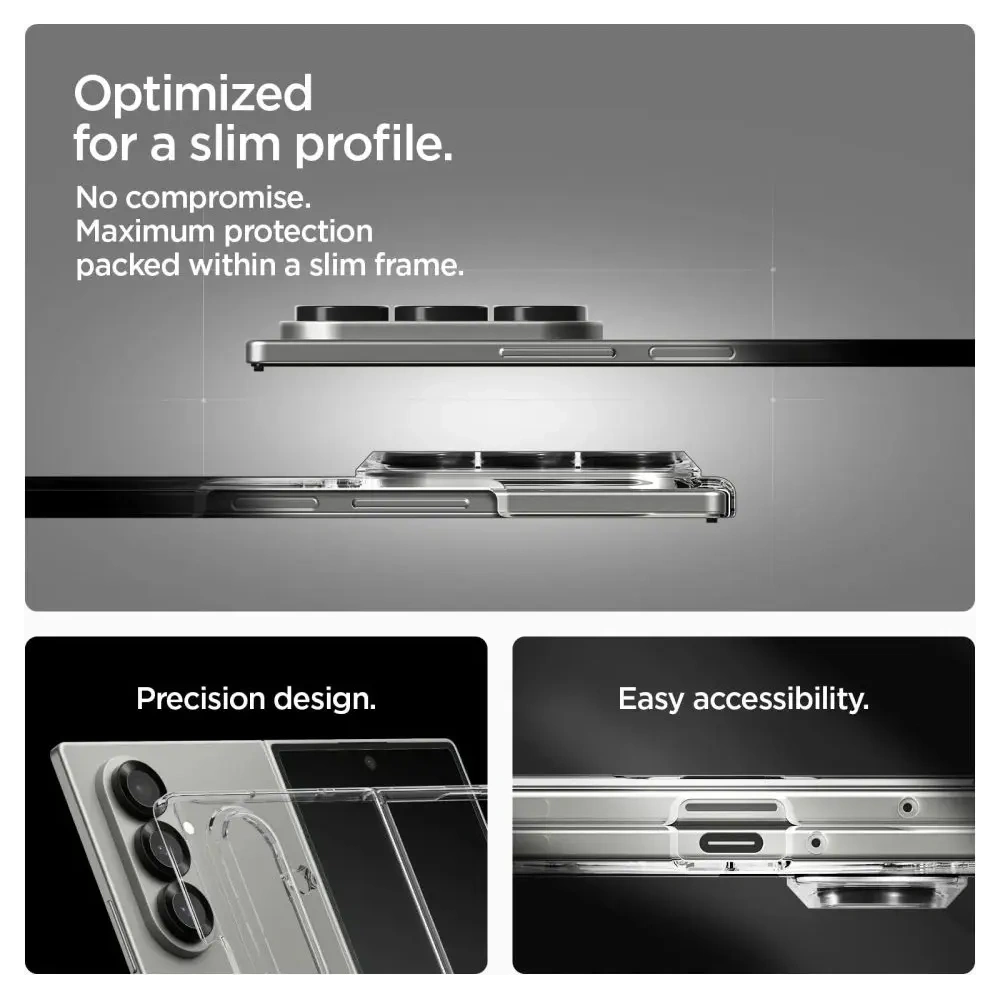 Etui Spigen Airskin Mag MagSafe do Samsung Galaxy Z Fold 7 Crystal Clear/white