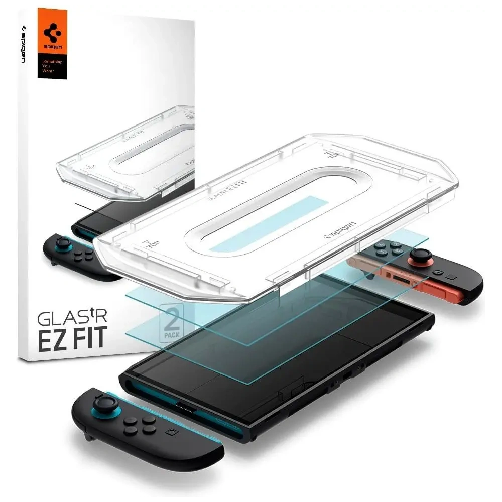 Szkło hartowane Spigen Glas.tr ez Fit do Nintendo Switch 2 Clear [2 PACK]