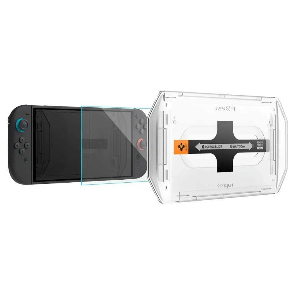 Szkło hartowane Spigen Glas.tr ez Fit do Nintendo Switch 2 Clear [2 PACK]