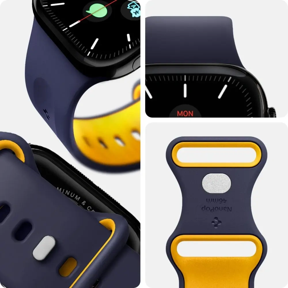 Pasek Spigen Nano Pop do Apple Watch 6 / 7 / 8 / 9 / 10 / SE / Ultra 1 / 2 44/45/46/4mm Blueberry Navy