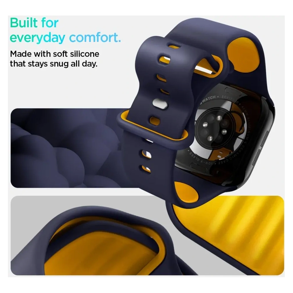 Pasek Spigen Nano Pop do Apple Watch 6 / 7 / 8 / 9 / 10 / SE / Ultra 1 / 2 44/45/46/4mm Blueberry Navy