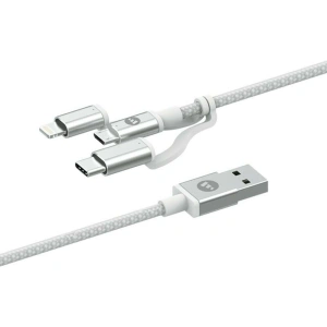 Kup Mophie Kabel 3in1 USB-C, microUSB und Lightning - USB-A 1m (weiß) - MPH024WHT - {ean13} - Sklep Home Screen