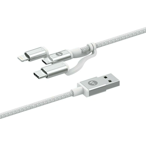 Kup Kabel Mophie 3w1 USB-C, microUSB a lightning - USB-A 1m (bílý) - MPH024WHT - {ean13} - Sklep Home Screen
