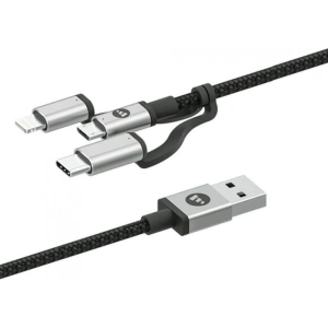 Kup Kabel Mophie 3w1 USB-C, microUSB oraz lightning - USB-A 1m (czarny) - MPH025BLK - {ean13} - Sklep Home Screen