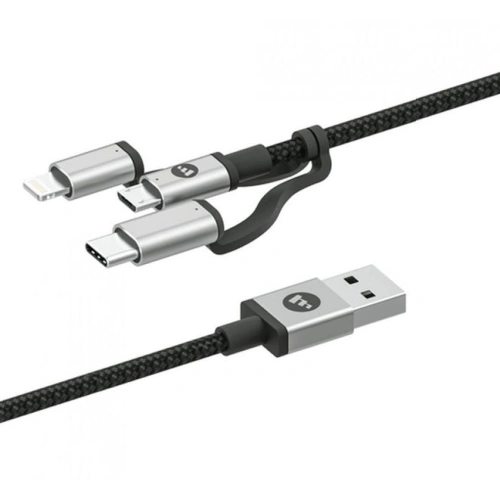Kup Kabel Mophie 3w1 USB-C, microUSB a lightning - USB-A 1m (černý) - MPH025BLK - {ean13} - Sklep Home Screen