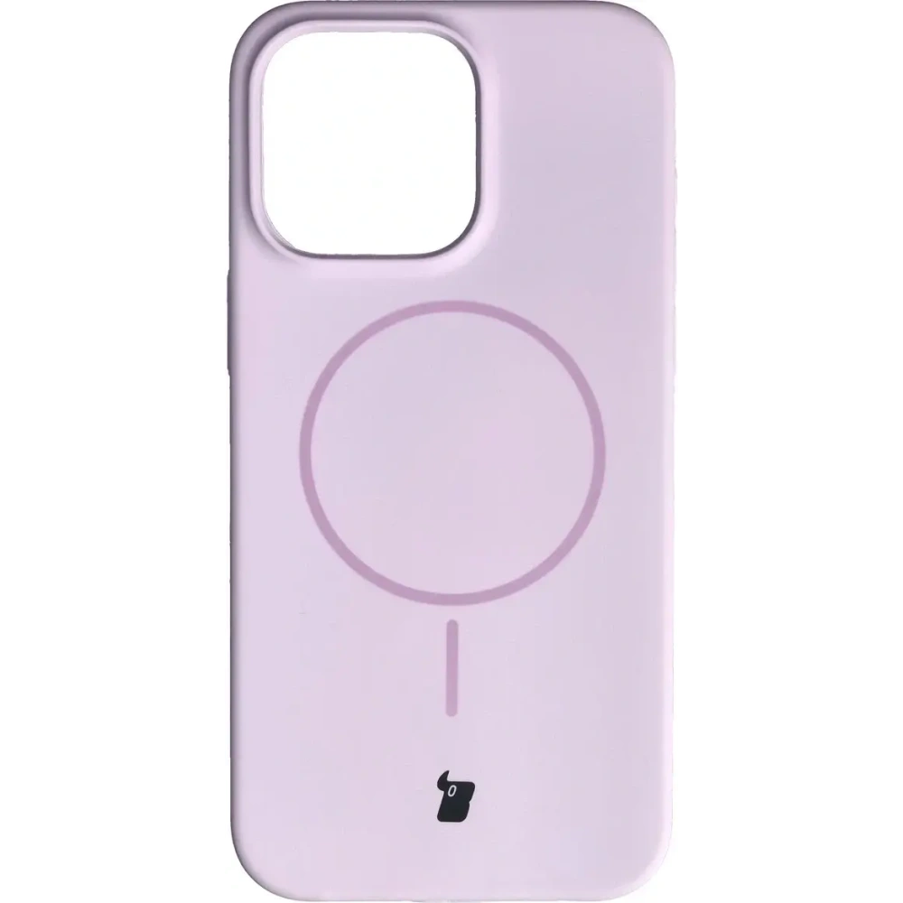 Silikonowe etui z pierścieniem magnetycznym Bizon Soft Case Magnetic do Apple iPhone 15 Pro Max jasnofioletowe