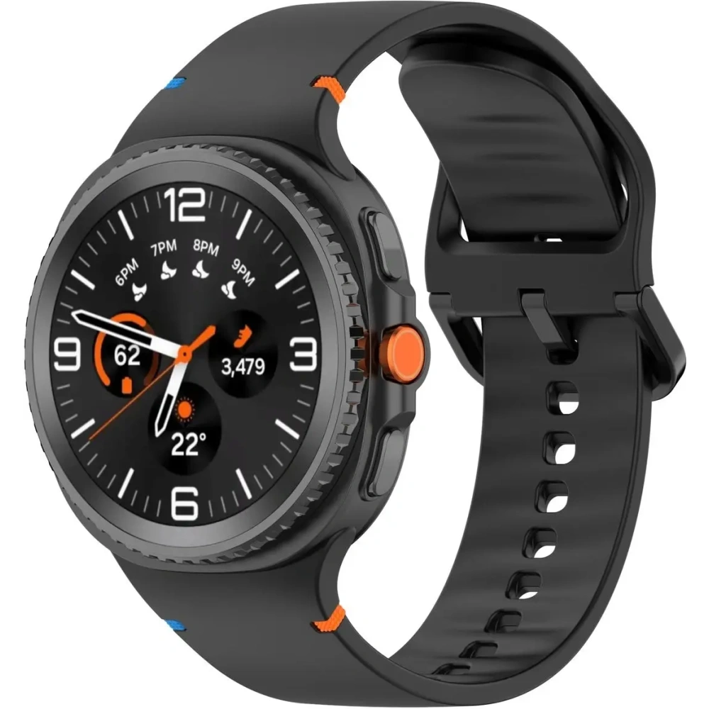 Silikonowy pasek Bizon Strap Watch Silicone G do Samsung Galaxy Watch 8 / 8 Classic czarny