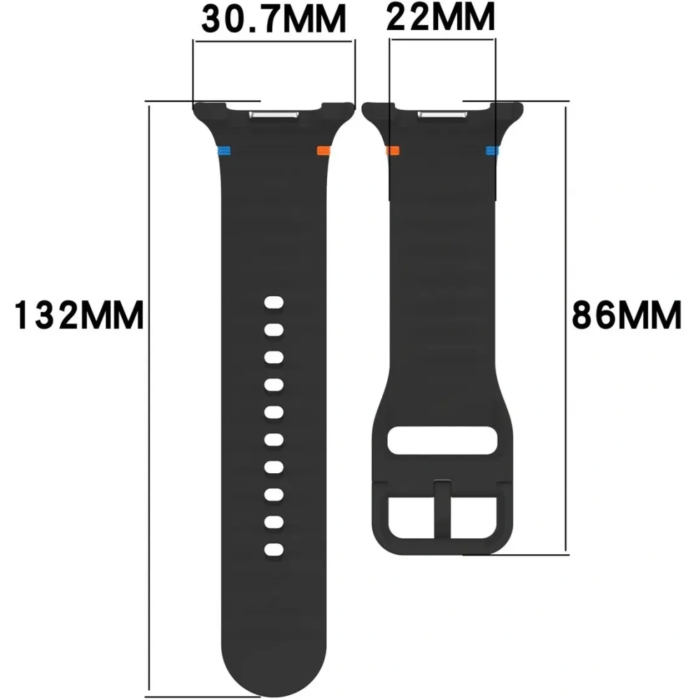 Silikonowy pasek Bizon Strap Watch Silicone G do Samsung Galaxy Watch 8 / 8 Classic czarny