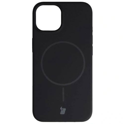 Silikonowe etui z pierścieniem magnetycznym Bizon Soft Case Magnetic do Apple iPhone 14 czarne