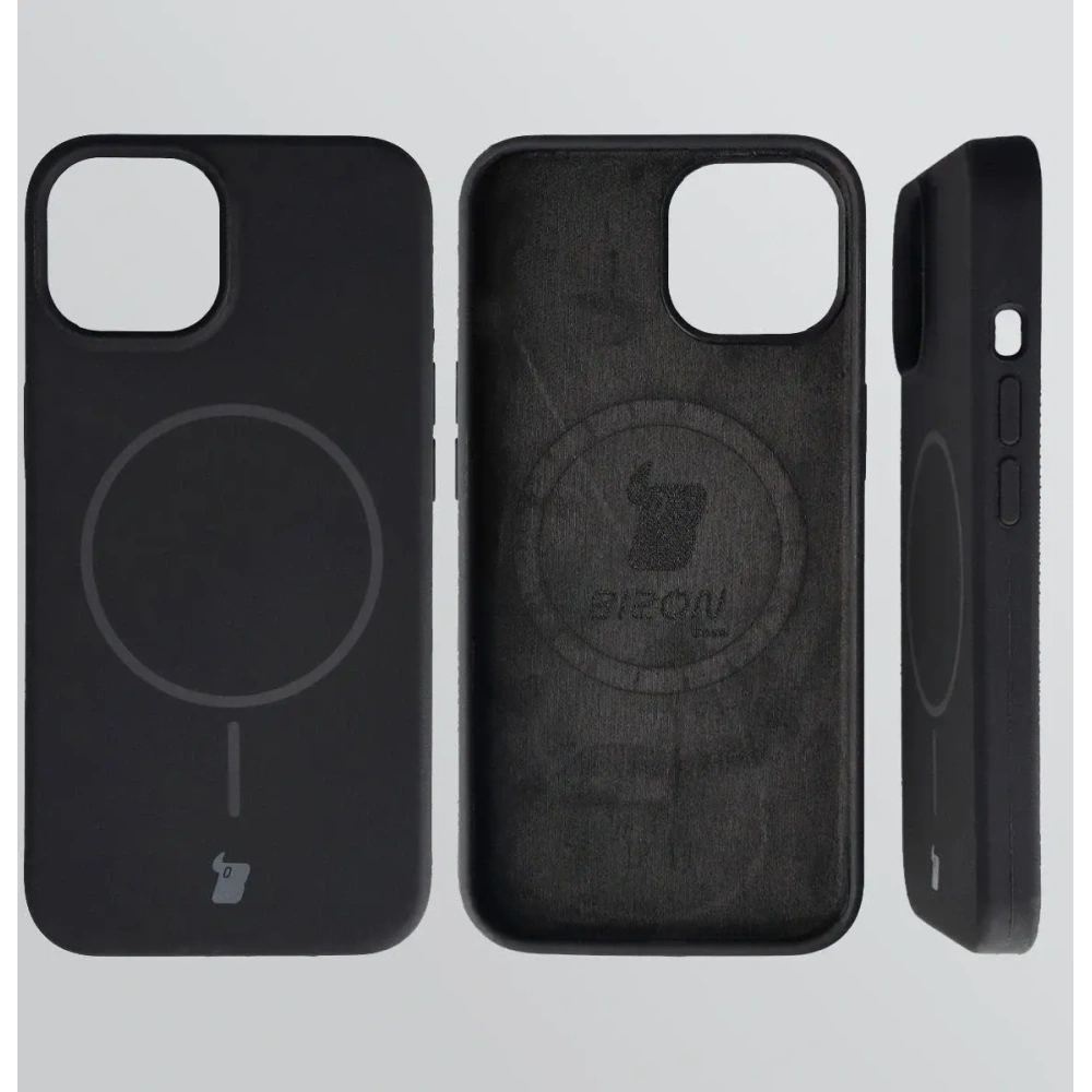 Silikonowe etui z pierścieniem magnetycznym Bizon Soft Case Magnetic do Apple iPhone 14 czarne