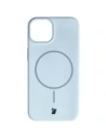 Silikonowe etui z pierścieniem magnetycznym Bizon Soft Case Magnetic do Apple iPhone 14 błękitne