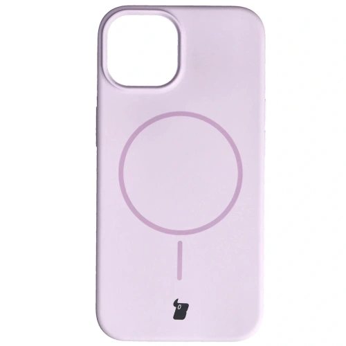Silikonowe etui z pierścieniem magnetycznym Bizon Soft Case Magnetic do Apple iPhone 14 jasnofioletowe