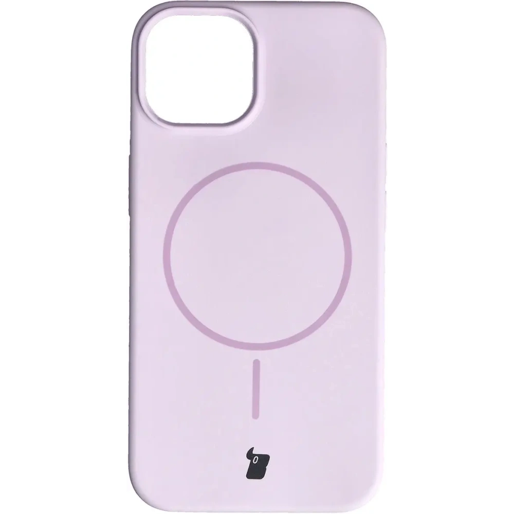 Silikonowe etui z pierścieniem magnetycznym Bizon Soft Case Magnetic do Apple iPhone 14 jasnofioletowe