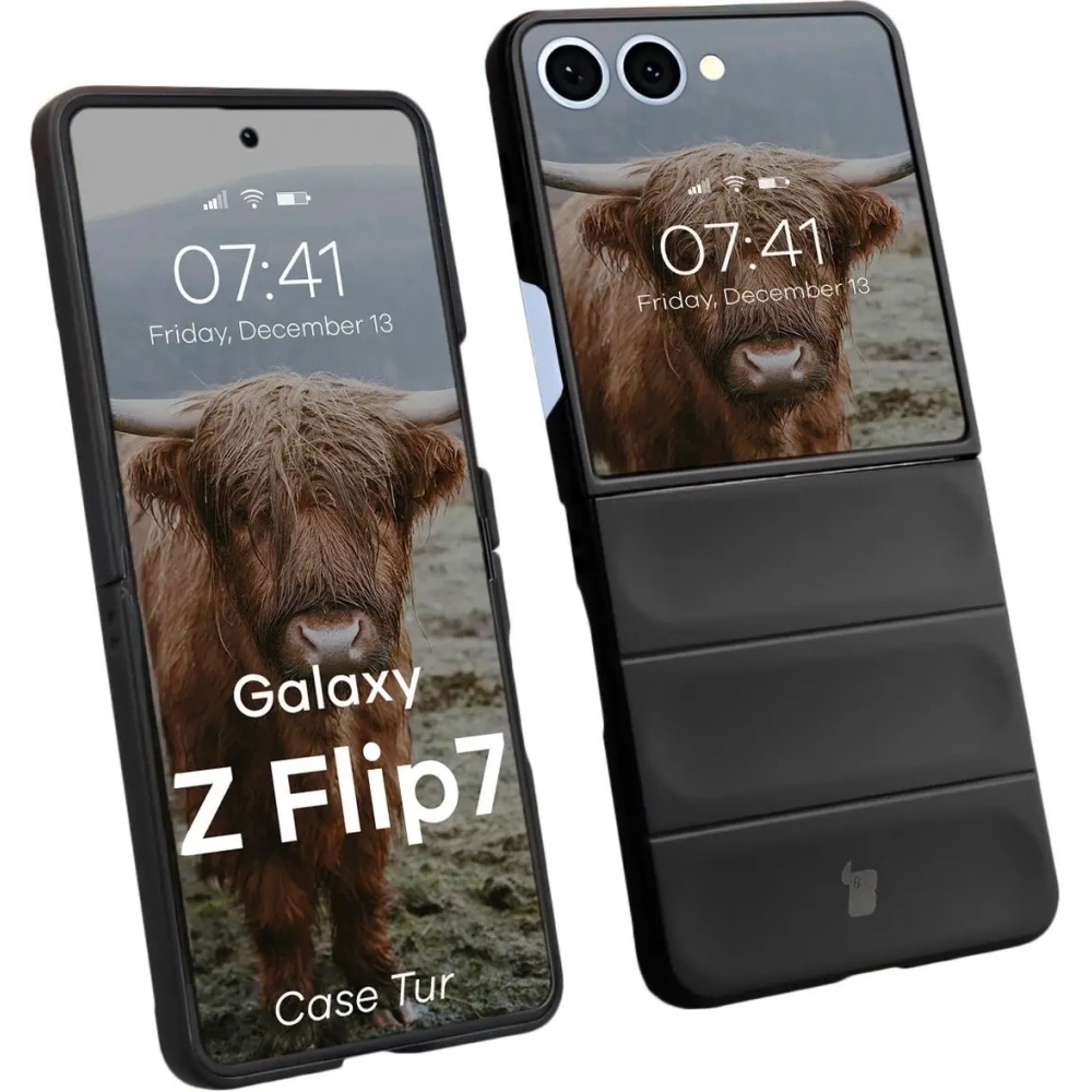 Pancerne etui Bizon Case Tur do Samsung Galaxy Z Flip7 czarne