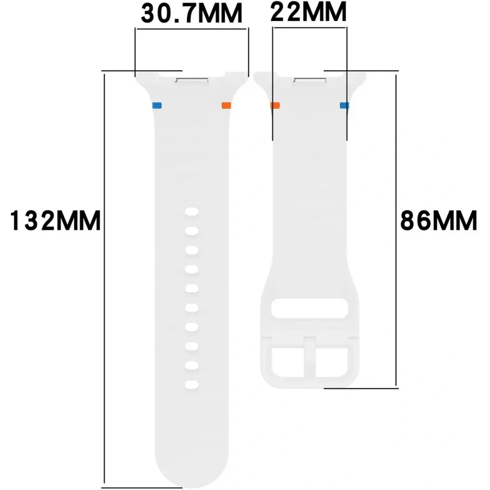 Silikonowy pasek Bizon Strap Watch Silicone G do Samsung Galaxy Watch 8 / 8 Classic biały
