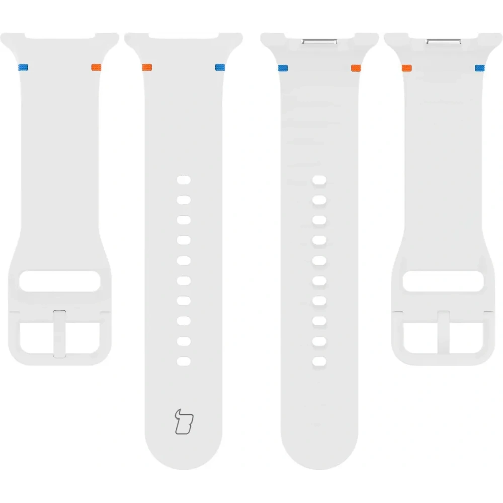 Silikonowy pasek Bizon Strap Watch Silicone G do Samsung Galaxy Watch 8 / 8 Classic biały