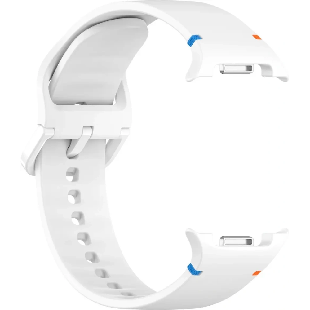 Silikonowy pasek Bizon Strap Watch Silicone G do Samsung Galaxy Watch 8 / 8 Classic biały