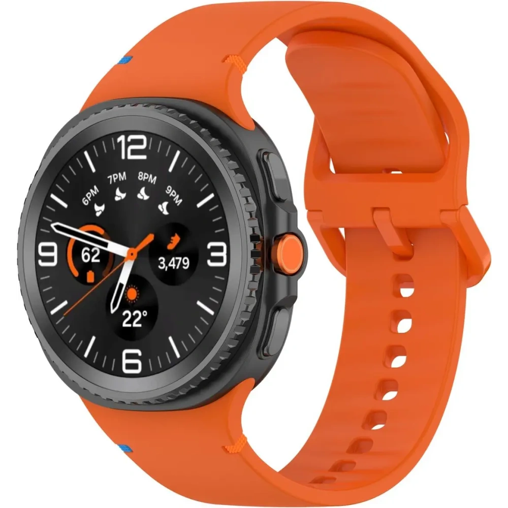 Silikonowy pasek Bizon Strap Watch Silicone G do Samsung Galaxy Watch 8 / 8 Classic pomarańczowy