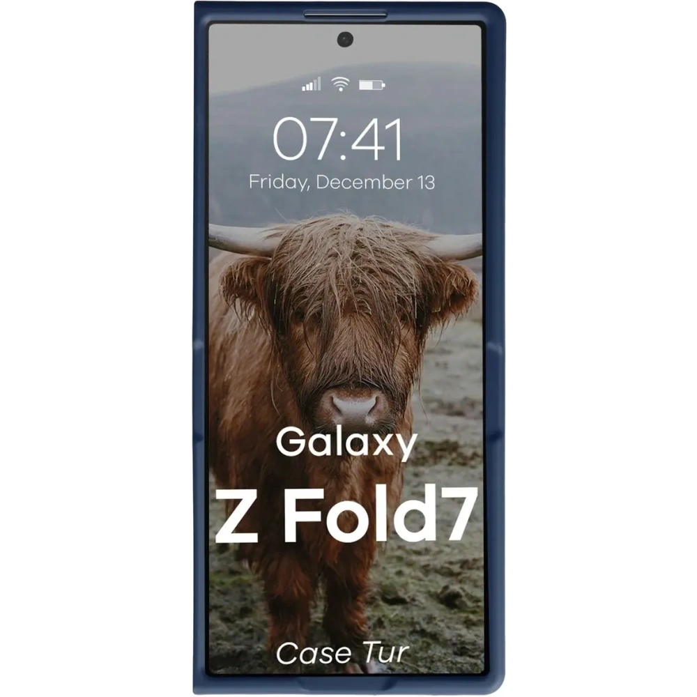 Pancerne etui Bizon Case Tur do Samsung Galaxy Z Fold7 granatowe