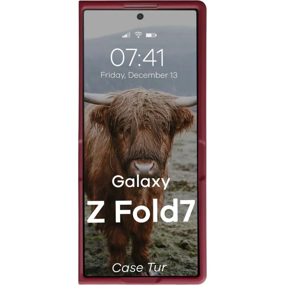 Pancerne etui Bizon Case Tur do Samsung Galaxy Z Fold7 burgundowe