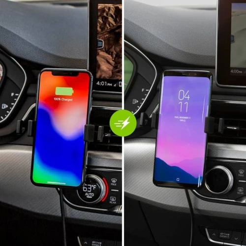 Kup Autós tartó vezeték nélküli töltővel Mophie Charge Stream Vent Mount szellőzőrácsra. - MPH029 - {ean13} - Sklep Home Screen