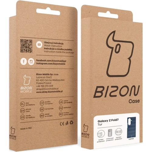 Pancerne etui Bizon Case Tur do Samsung Galaxy Z Fold7 granatowe