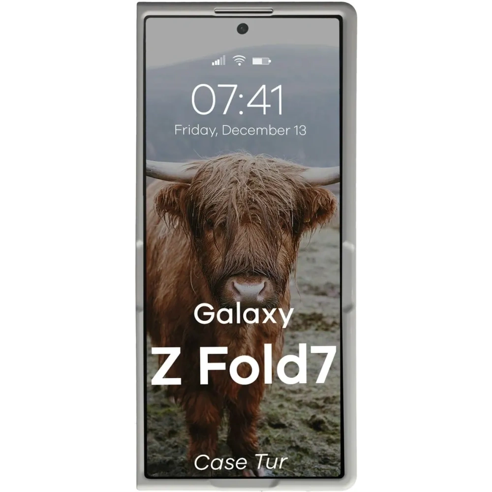 Pancerne etui Bizon Case Tur do Samsung Galaxy Z Fold7 jasnoszare