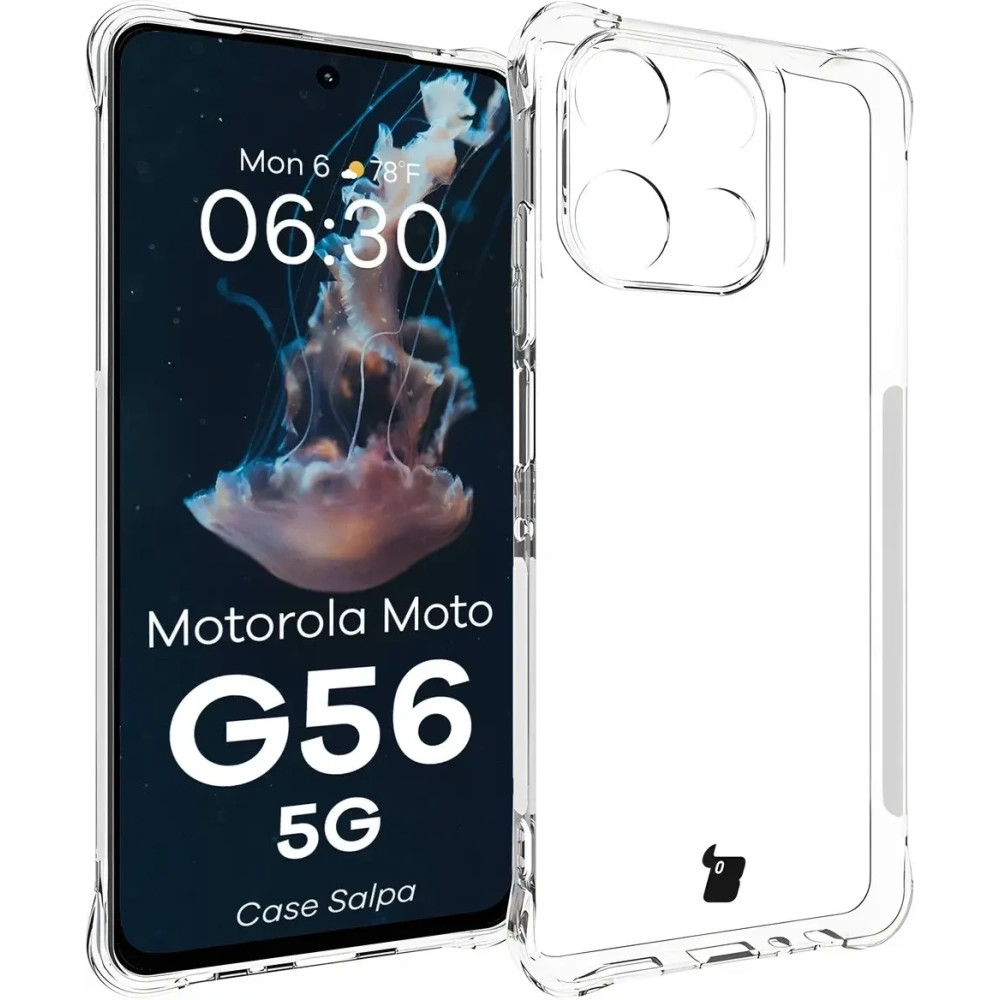 Elastyczne etui Bizon Case Salpa do Motorola Moto G56 5G przezroczyste